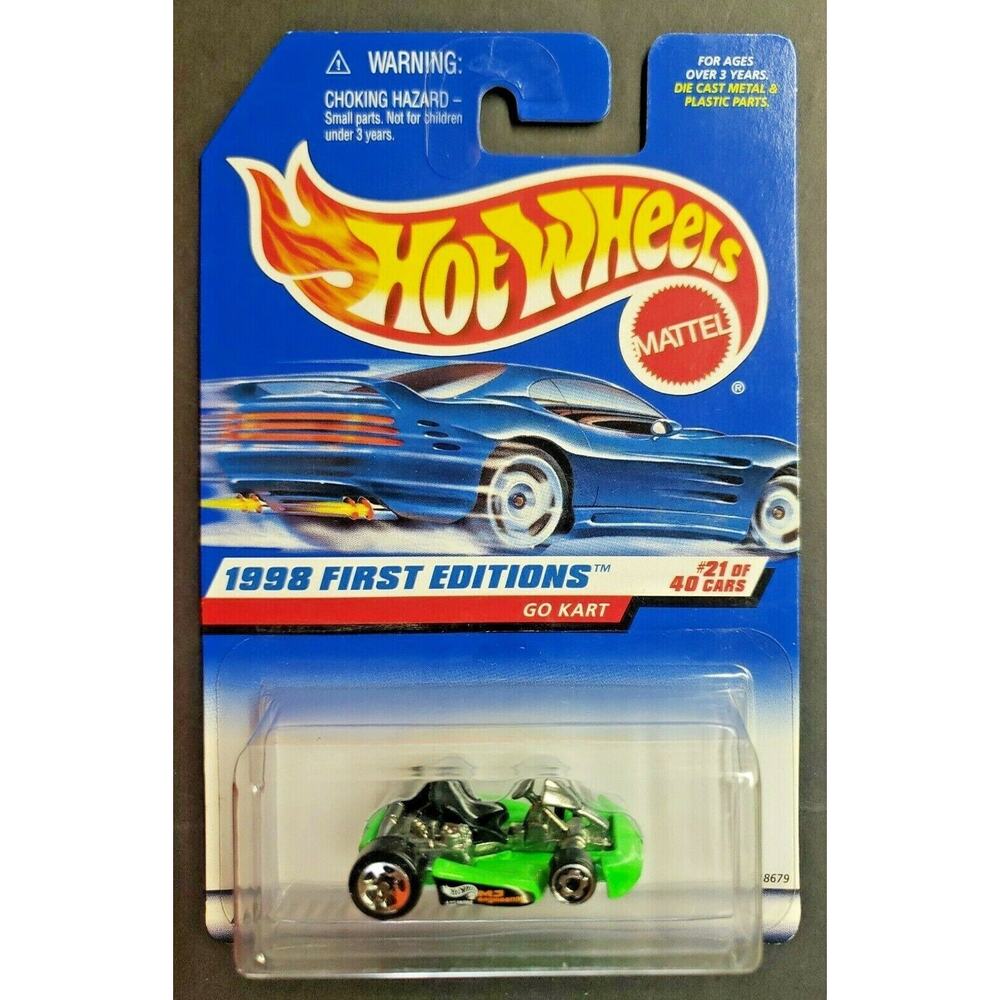 1998 Hot Wheels Go Kart 1st Ed Green MJ Engineering 123 Racing 21/40 HW10
